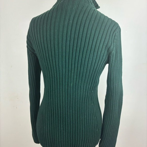 Lauren by RL ribbed sweater knit in Hunter green w/zipper - Picture 14 of 16